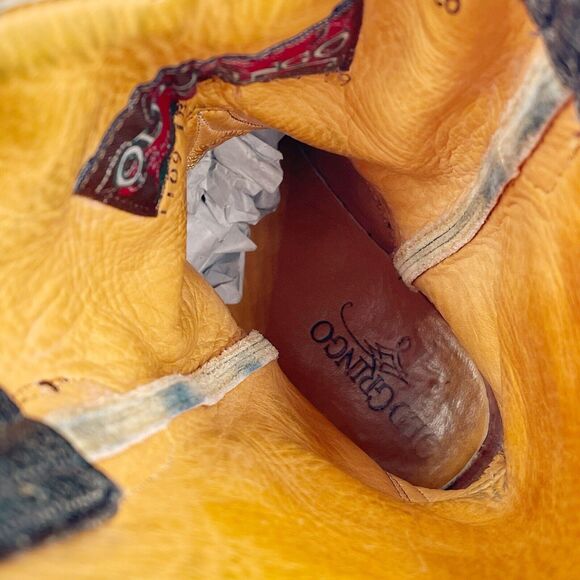 Old Gringo Polo Black Leather Cowboy Boots Embroidered Mid-Calf Western Sz‎ 6.5 - Picture 8 of 9